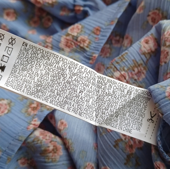 NWT Forever 21 Milkmaid Floral Sz M Babydoll Mini Dress - Picture 10 of 15